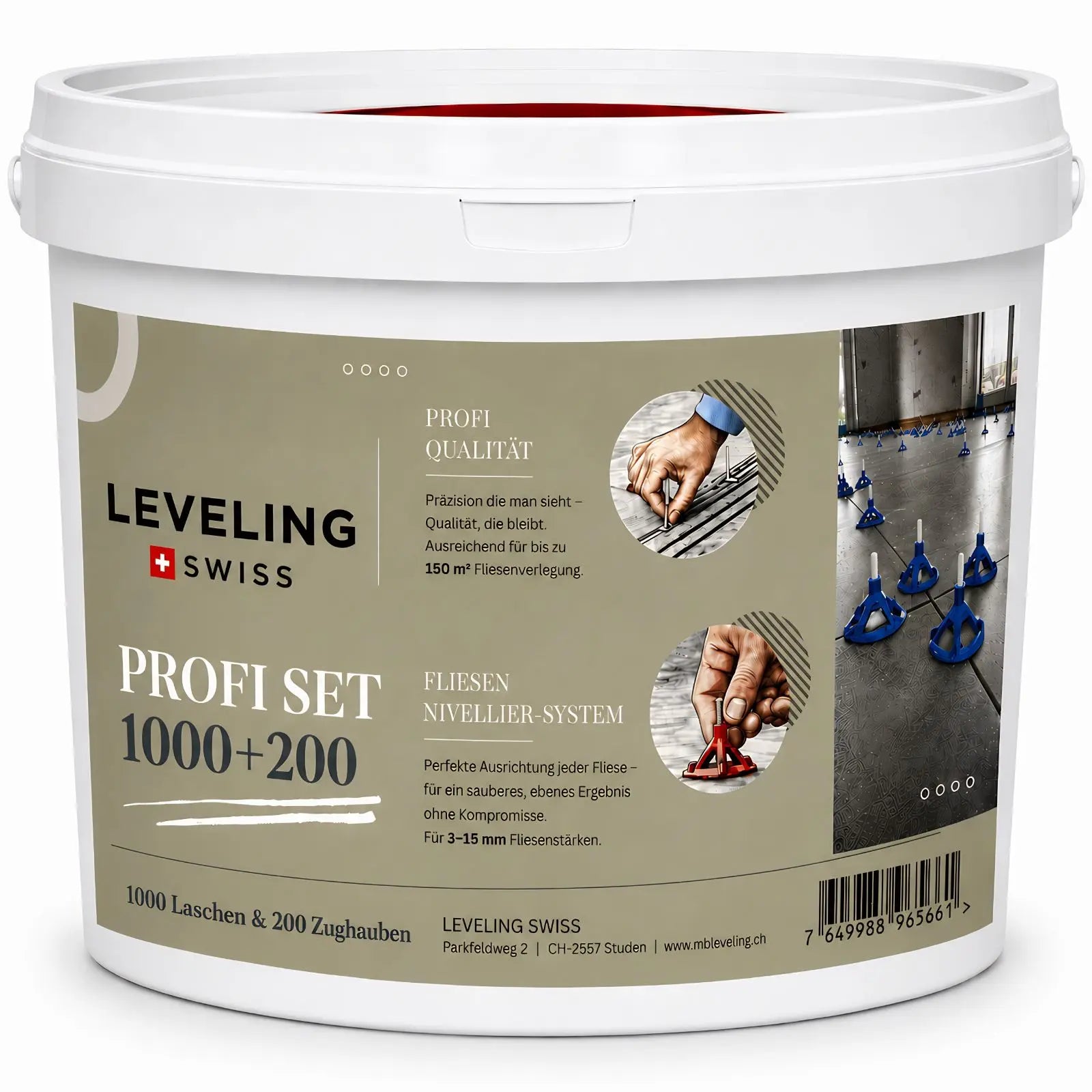 MB Leveling Swiss Profi Set Fliesen Nivelliersystem