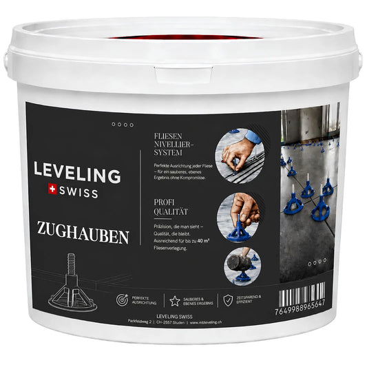 Zughauben von LEVELING SWISS für präzise Fliesenverlegung und Fliesen Nivelliersysteme.